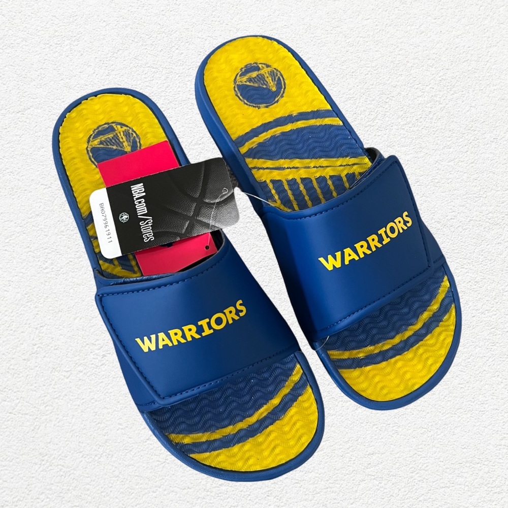 💙 NWT💙 NBA Golden State Warriors FOCO Gel Slide Sandals